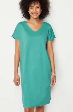 Pure Jill Soft-V-Neck T-Shirt Dress | Jjill