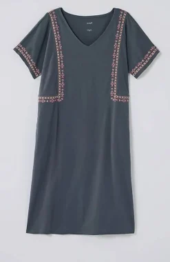 Pure Jill Soft-V-Neck T-Shirt Dress | Jjill