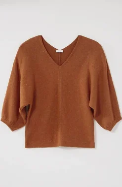 Pure Jill Tweed Double-V Sweater | Jjill