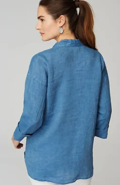 Pure Jill Yarn-Dyed Linen Button-Front Tunic | Jjill