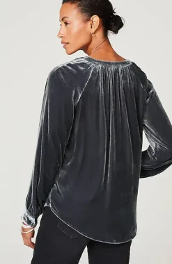 Rayon U0026 Silk Velvet Blouse | Jjill