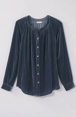 Rayon U0026 Silk Velvet Blouse | Jjill