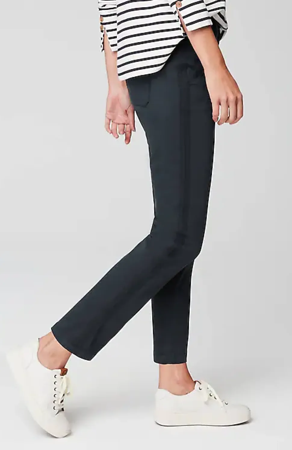 Sateen Slim-Leg Pants | Jjill