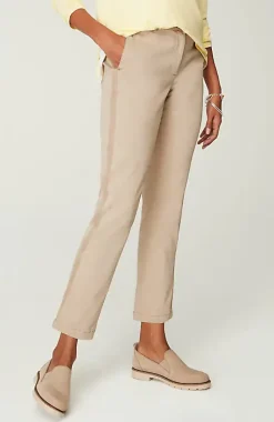 Sateen Slim-Leg Pants | Jjill