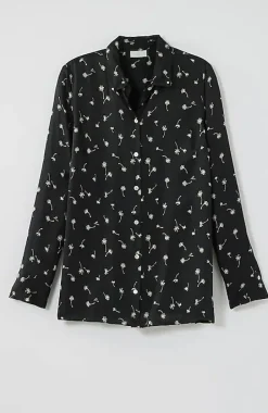 Satin Button-Front Shirt | Jjill