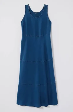Seamed Indigo Midi Dress | Jjill