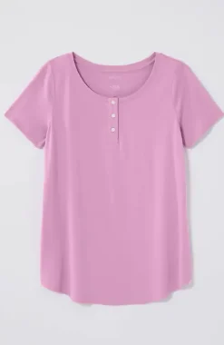 Sleep Ultrasoft Short-Sleeve Henley | Jjill