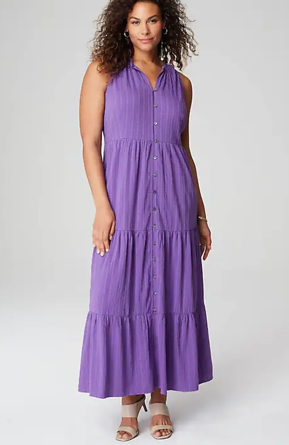 Sleeveless Tiered Maxi Dress | Jjill