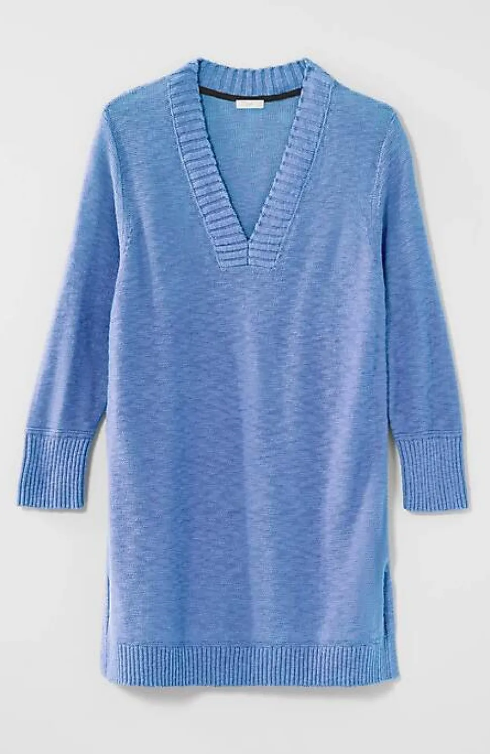 Slub Rib-Trimmed Sweater Tunic | Jjill