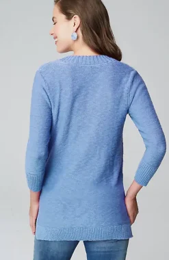 Slub Rib-Trimmed Sweater Tunic | Jjill
