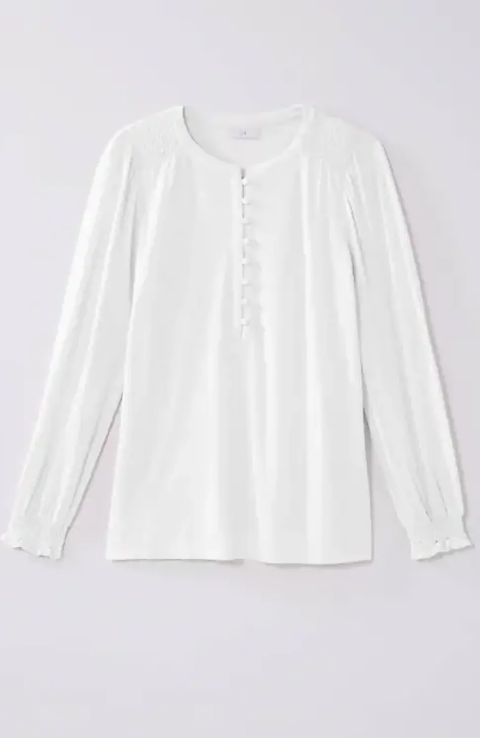 Smocked Henley Top | Jjill