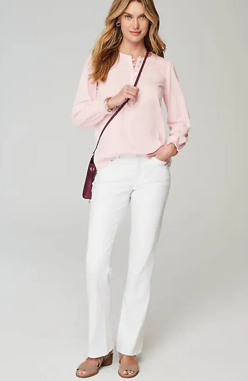 Smocked Henley Top | Jjill