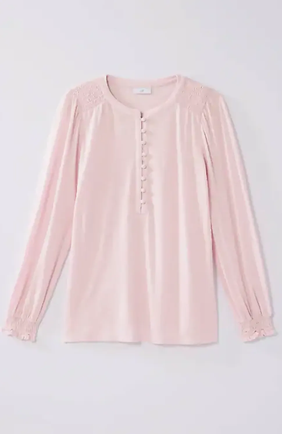 Smocked Henley Top | Jjill