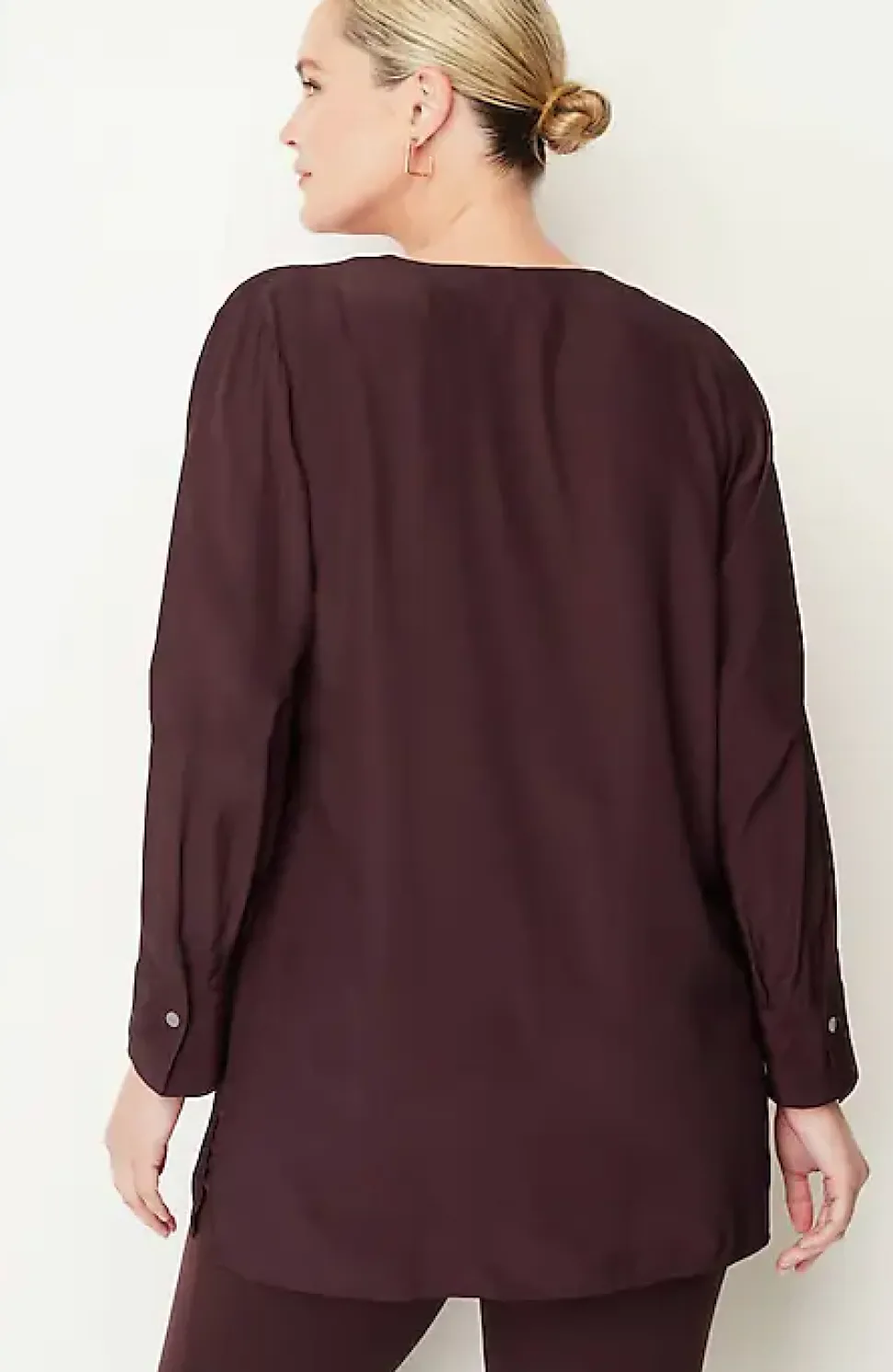 Smocked Split-Neck Tunic | Jjill