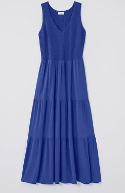 Smocked Tiered Midi Dress | Jjill