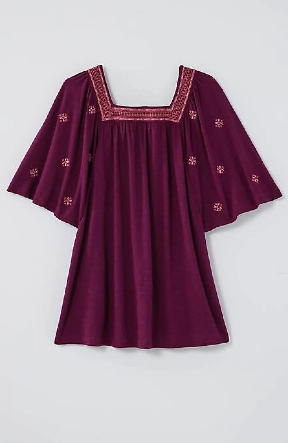 Square-Neck Elbow-Sleeve Top | Jjill