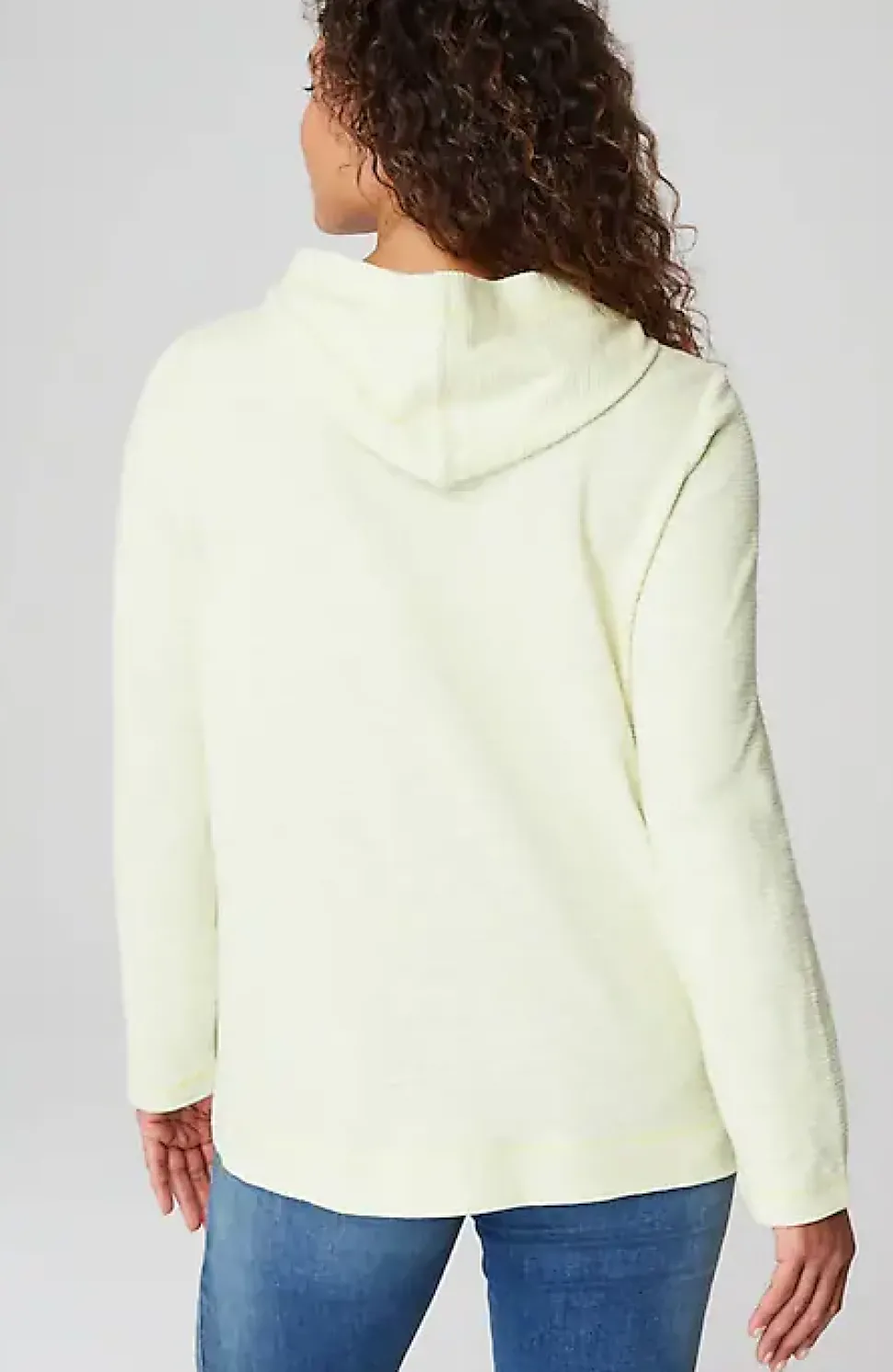 Textured-Cotton Hoodie | Jjill
