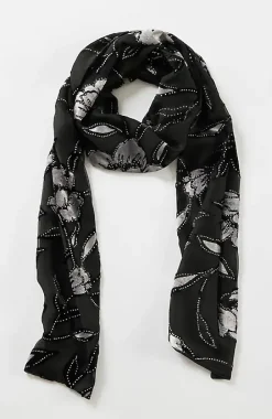 Velvet Burnout Metallic-Printed Scarf | Jjill