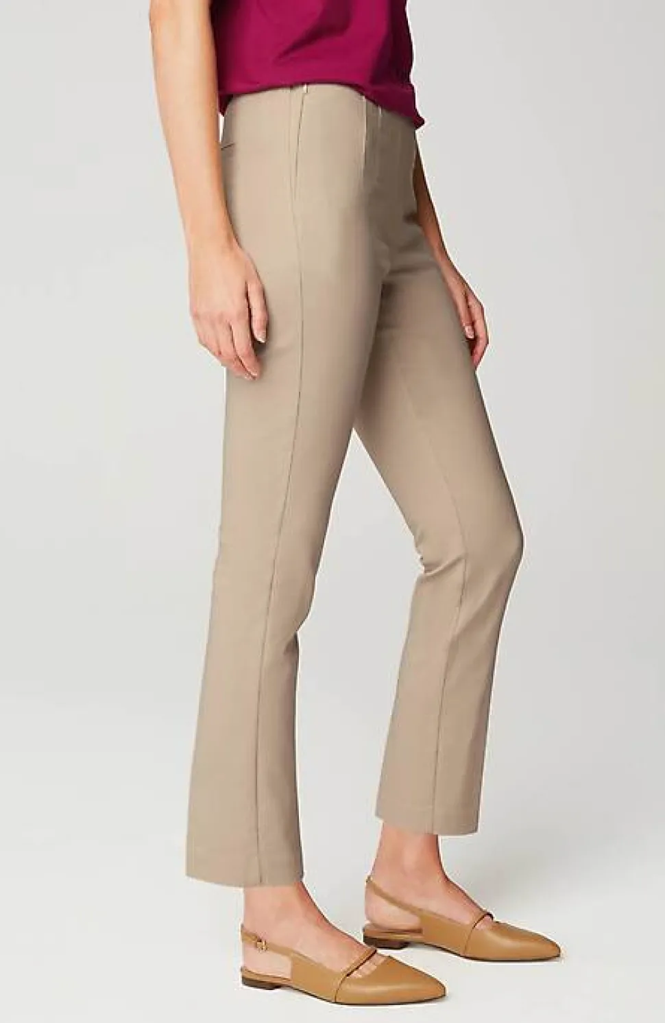 Versatile Cotton-Stretch Slim-Leg Pants | Jjill