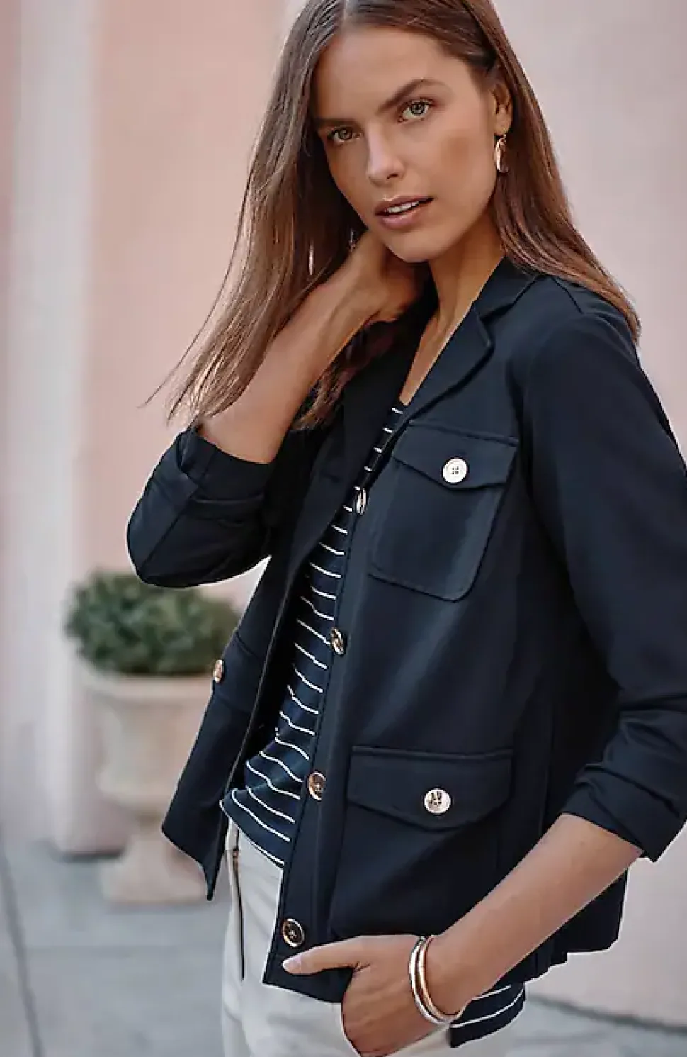 Wearever Button-Front Jacket | Jjill