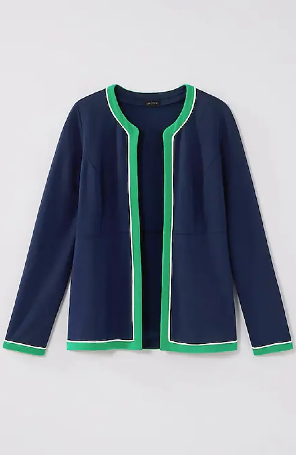 Wearever Double-Face Jersey Contrast-Trim Jacket | Jjill