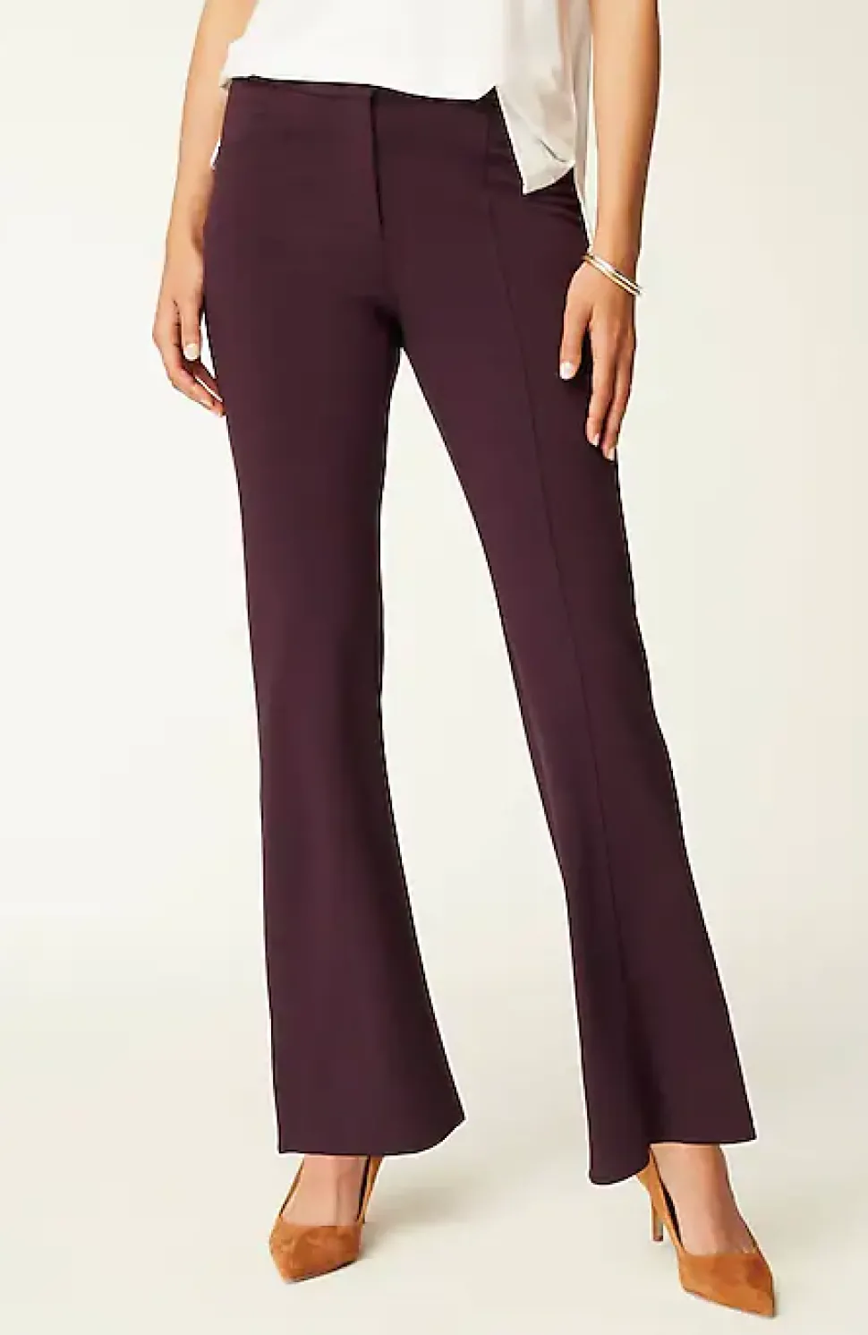 Wearever Double-Face Jersey Boot-Cut Trousers | Jjill