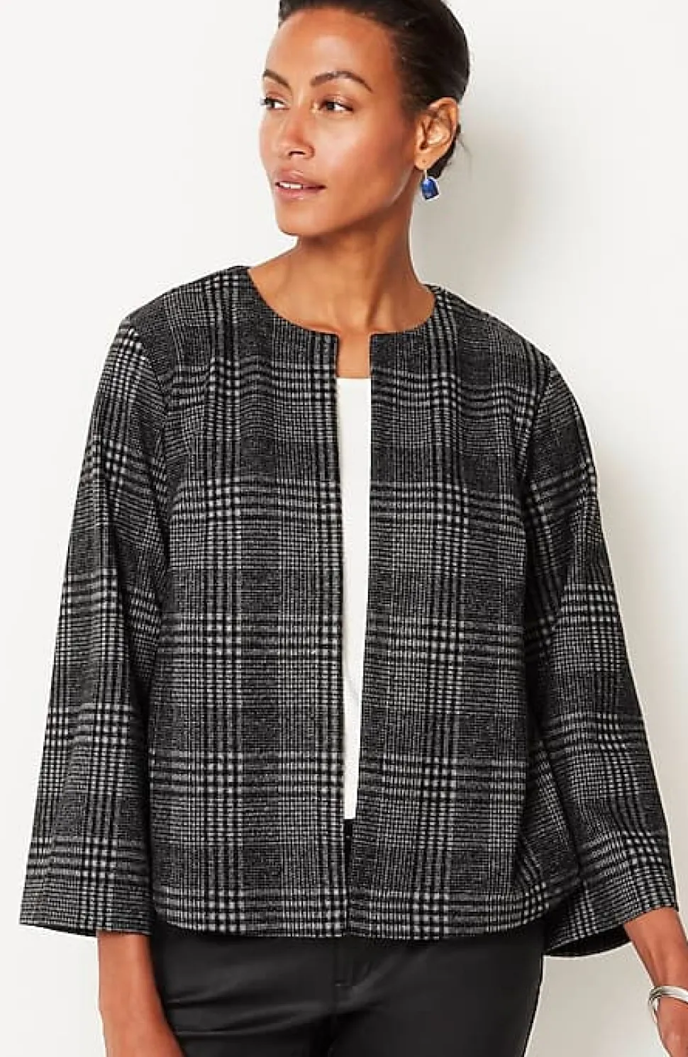 Wearever Double-Knit Jacquard Cropped Jacket | Jjill