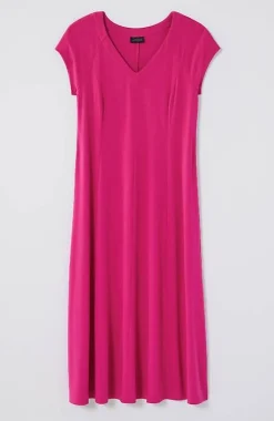 Wearever Draped Cap-Sleeve Dress | Jjill