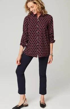 Wearever Easy-Care A-Line Button-Front Shirt | Jjill