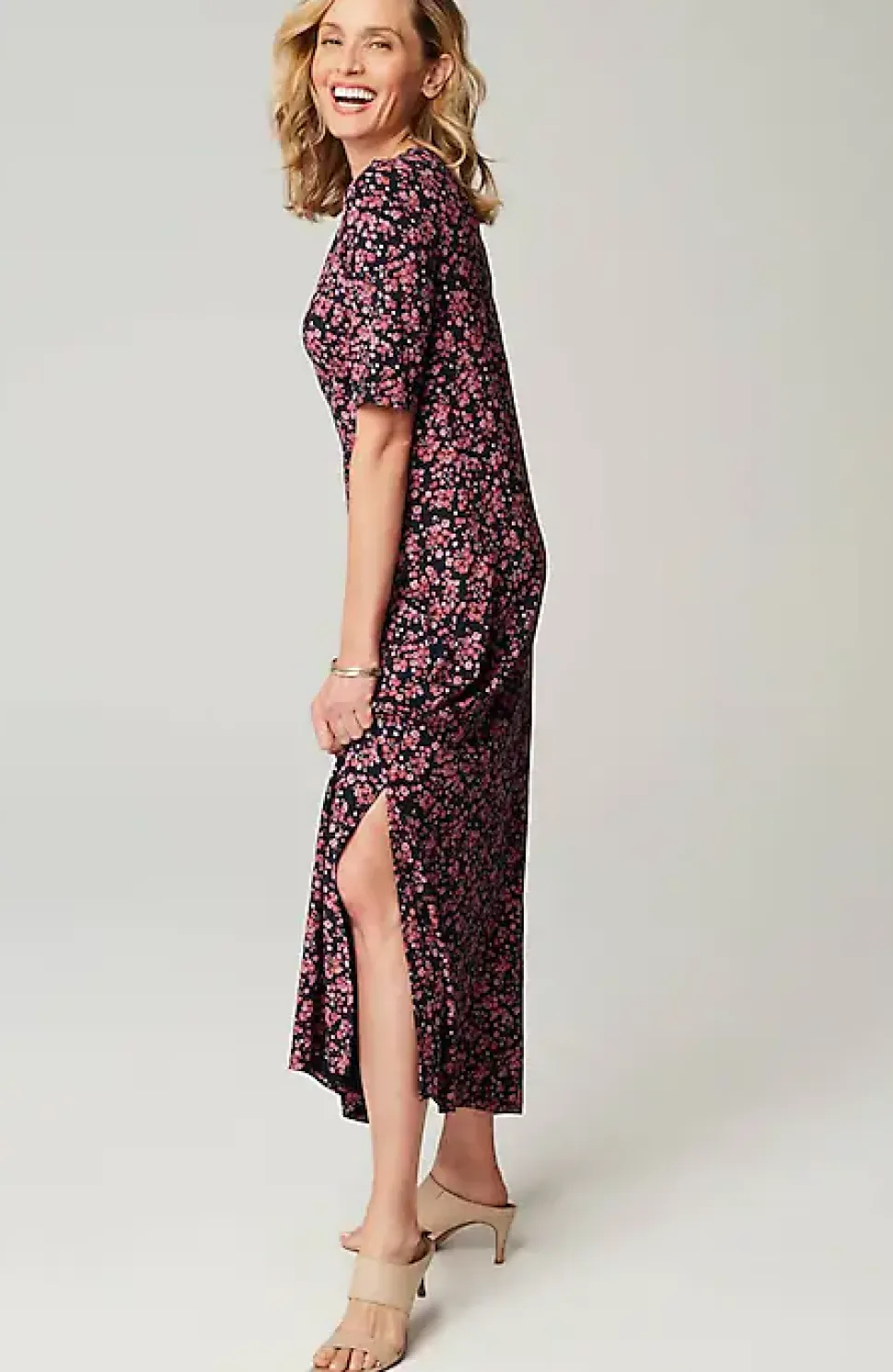 Wearever Elbow-Sleeve Maxi Dress | Jjill
