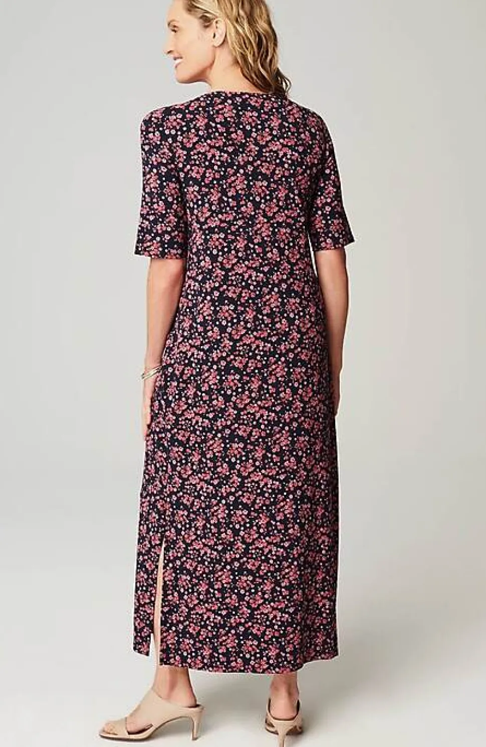 Wearever Elbow-Sleeve Maxi Dress | Jjill