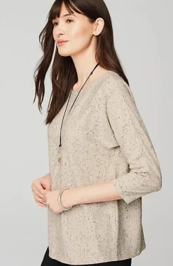 Wearever Marled Seamed Top | Jjill