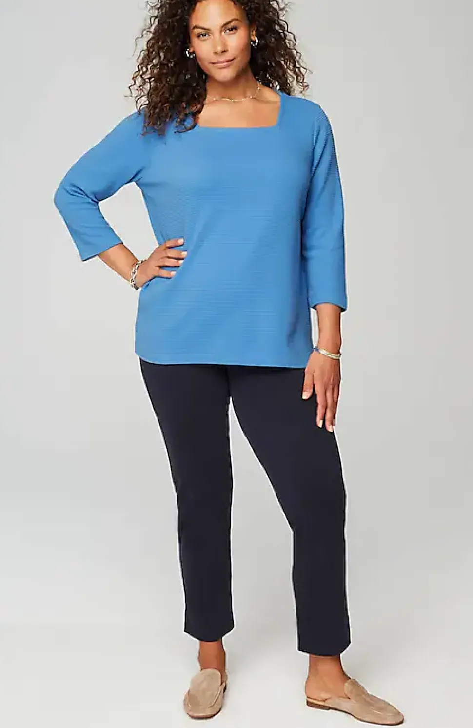 Wearever Ottoman Square-Neck Top | Jjill
