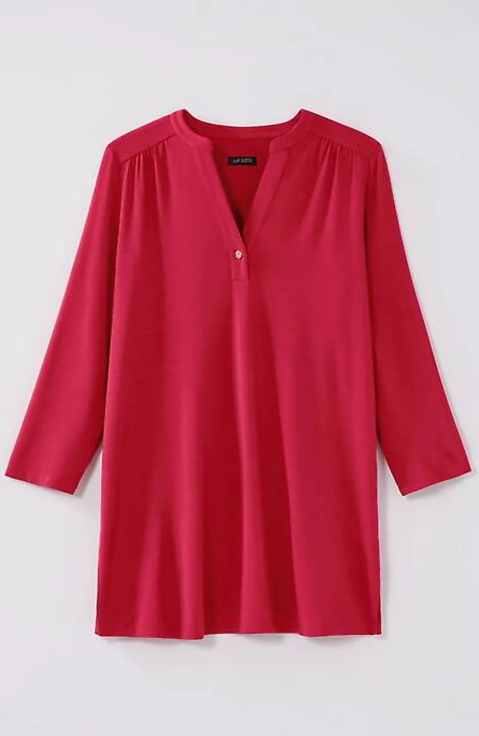 Wearever Shirred-Yoke Split-Neck Tunic | Jjill